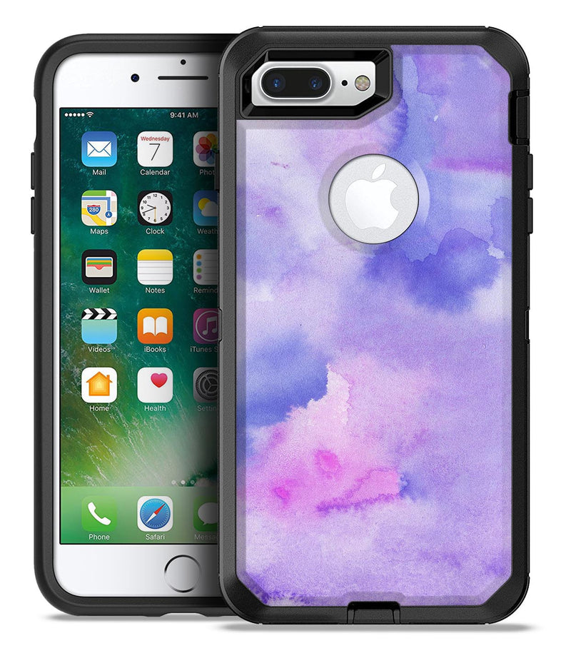 Punk Pink Absorbed Watercolor Texture - iPhone 7 or 7 Plus Commuter Case Skin Kit