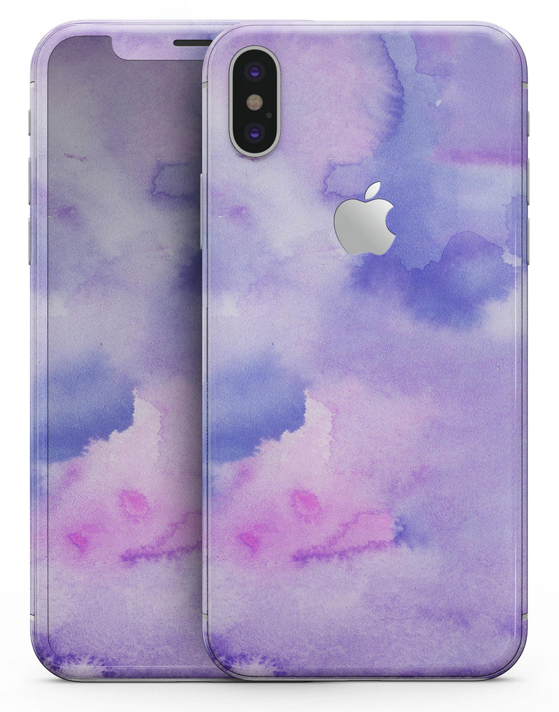 Punk Pink Absorbed Watercolor Texture - iPhone X Skin-Kit