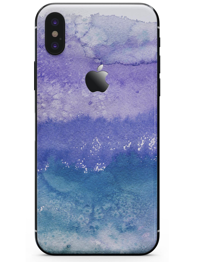 Purple 48 Absorbed Watercolor Texture - iPhone X Skin-Kit