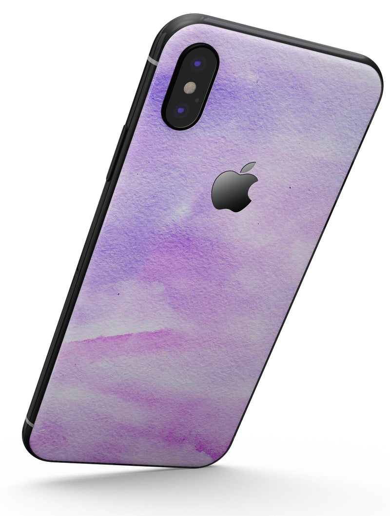 Purple Absorbed Watercolor Texture - iPhone X Skin-Kit