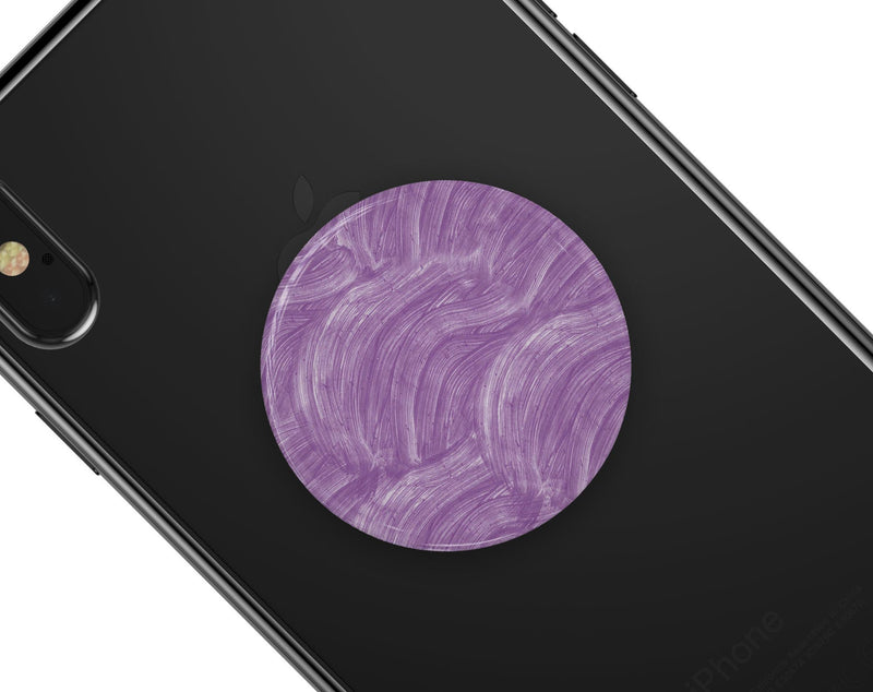 Purple Brush Strokes - Skin Kit for PopSockets and other Smartphone Extendable Grips & Stands