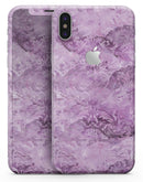 Purple Damask v2 Watercolor Pattern V3 - iPhone X Skin-Kit
