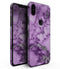 Purple Marble & Digital Silver Foil V1 - iPhone XS MAX, XS/X, 8/8+, 7/7+, 5/5S/SE Skin-Kit (All iPhones Avaiable)