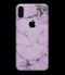 Purple Marble & Digital Silver Foil V4 - iPhone XS MAX, XS/X, 8/8+, 7/7+, 5/5S/SE Skin-Kit (All iPhones Avaiable)