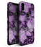 Purple Marble & Digital Silver Foil V6 - iPhone XS MAX, XS/X, 8/8+, 7/7+, 5/5S/SE Skin-Kit (All iPhones Avaiable)