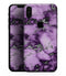 Purple Marble & Digital Silver Foil V6 - iPhone XS MAX, XS/X, 8/8+, 7/7+, 5/5S/SE Skin-Kit (All iPhones Avaiable)