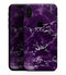 Purple Marble & Digital Silver Foil V7 - iPhone XS MAX, XS/X, 8/8+, 7/7+, 5/5S/SE Skin-Kit (All iPhones Avaiable)
