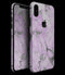 Purple Marble & Digital Silver Foil V8 - iPhone XS MAX, XS/X, 8/8+, 7/7+, 5/5S/SE Skin-Kit (All iPhones Avaiable)