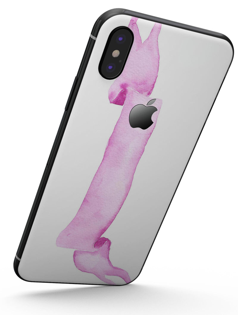 Purple Pink Watercolor Ribbon - iPhone X Skin-Kit