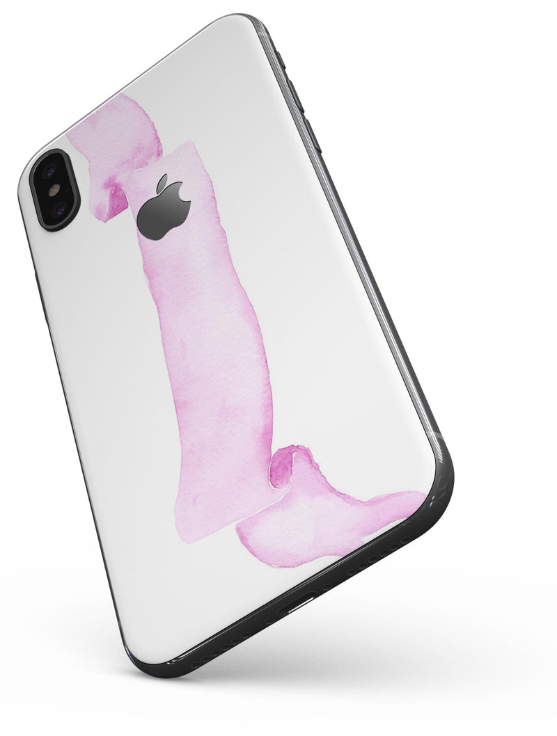 Purple Pink Watercolor Ribbon - iPhone X Skin-Kit