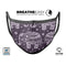 Purple Sacred Elephant Pattern - Made in USA Mouth Cover Unisex Anti-Dust Cotton Blend Reusable & Washable Face Mask with Adjustable Sizing for Adult or Child