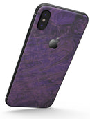 Purple Slate Marble Surface V30 - iPhone X Skin-Kit