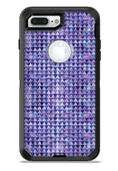 Purple Textured Triangle Pattern - iPhone 7 or 7 Plus Commuter Case Skin Kit