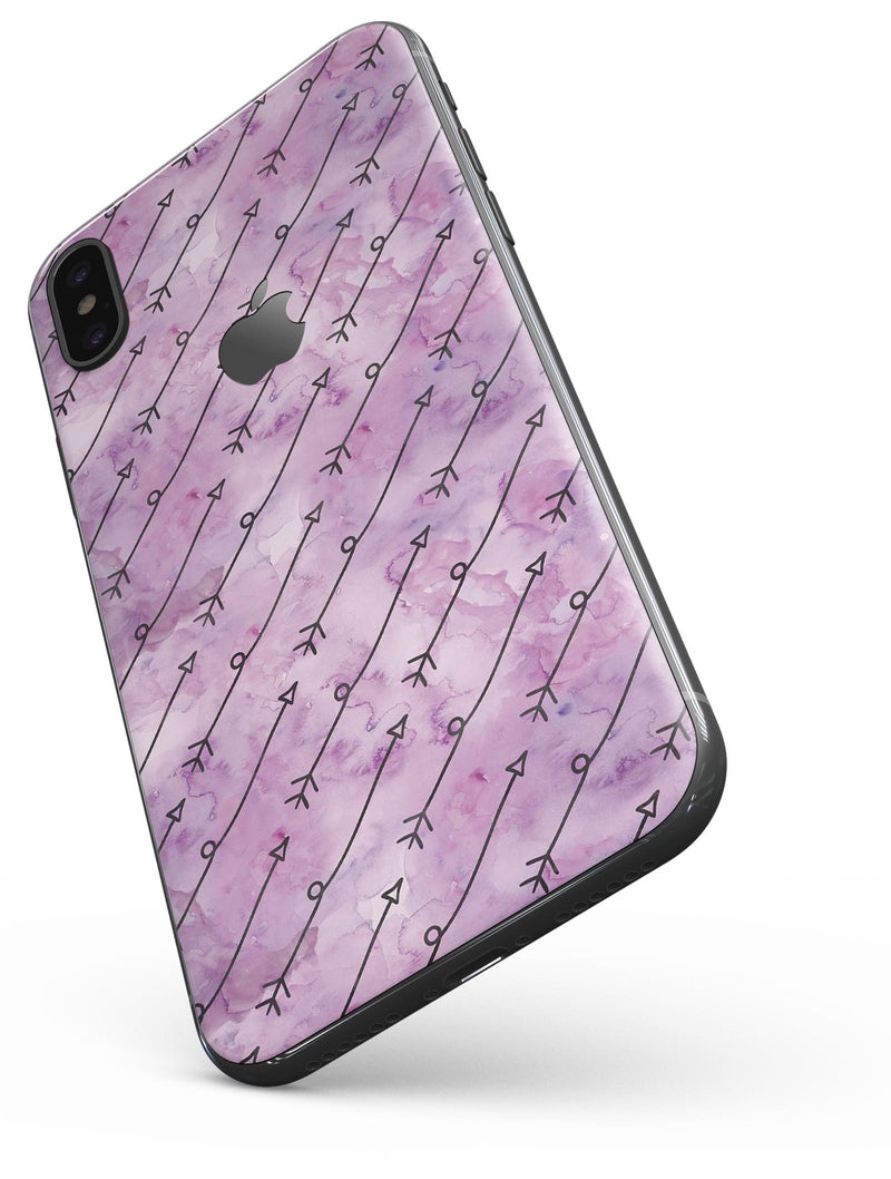 Purple Tribal Arrow Pattern - iPhone X Skin-Kit