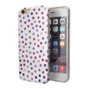 Purple Watercolor Dots over White iPhone 6/6s or 6/6s Plus 2-Piece Hybrid INK-Fuzed Case