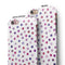 Purple Watercolor Dots over White iPhone 6/6s or 6/6s Plus 2-Piece Hybrid INK-Fuzed Case