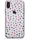 Purple Watercolor Dots over White - iPhone X Skin-Kit
