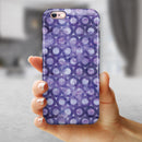 Purple Watercolor Ring Pattern iPhone 6/6s or 6/6s Plus 2-Piece Hybrid INK-Fuzed Case