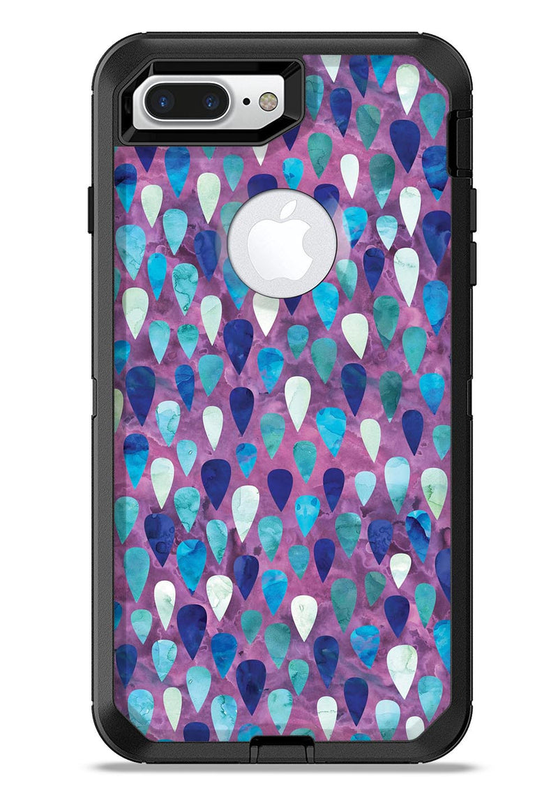 Purple Absorbed Watercolor Texture - iPhone 7 or 7 Plus Commuter Case Skin Kit