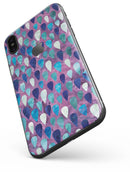 Purple and Blue Upside Down Teardrop Watercolor Pattern - iPhone X Skin-Kit
