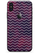 Purple and Red Grunge Clouds with White Chevron - iPhone X Skin-Kit