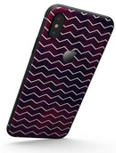 Purple and Red Grunge Clouds with White Chevron - iPhone X Skin-Kit