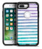 Purple to Green WaterColor Ombre Stripes - iPhone 7 or 7 Plus Commuter Case Skin Kit