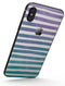 Purple to Green WaterColor Ombre Stripes - iPhone X Skin-Kit