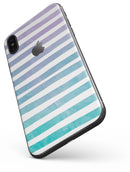 Purple to Green WaterColor Ombre Stripes - iPhone X Skin-Kit