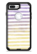 Purple to Yellow WaterColor Ombre Stripes - iPhone 7 or 7 Plus Commuter Case Skin Kit