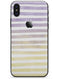 Purple to Yellow WaterColor Ombre Stripes - iPhone X Skin-Kit