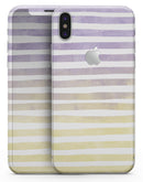 Purple to Yellow WaterColor Ombre Stripes - iPhone X Skin-Kit