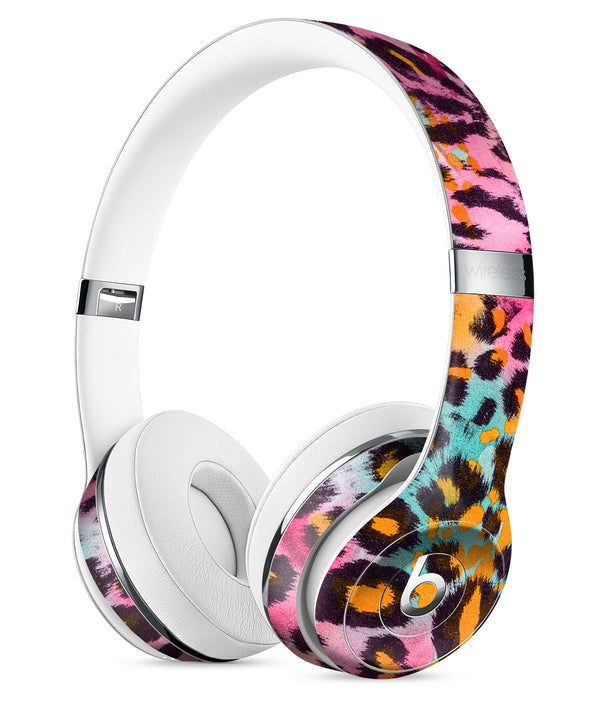 Rainbow Leopard Sherbet - Full-Body Skin Kit for the Beats by Dre Solo 3 Wireless Headphones