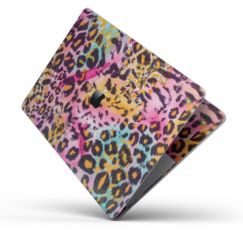 Rainbow Leopard Sherbet - Skin Decal Wrap Kit Compatible with the Apple MacBook Pro, Pro with Touch Bar or Air (11", 12", 13", 15" & 16" - All Versions Available)