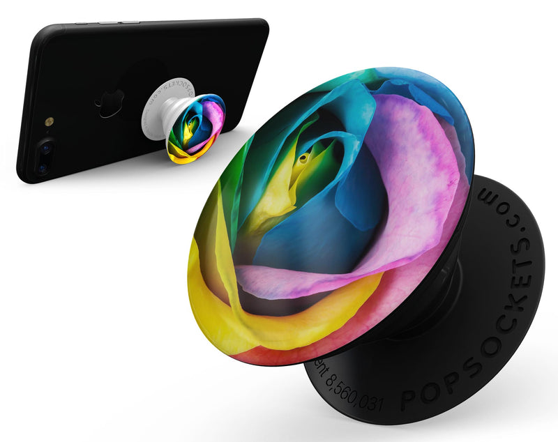 Rainbow Dyed Rose V3 - Skin Kit for PopSockets and other Smartphone Extendable Grips & Stands