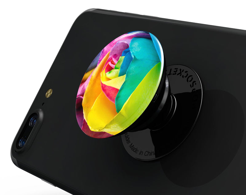 Rainbow Dyed Rose V4 - Skin Kit for PopSockets and other Smartphone Extendable Grips & Stands