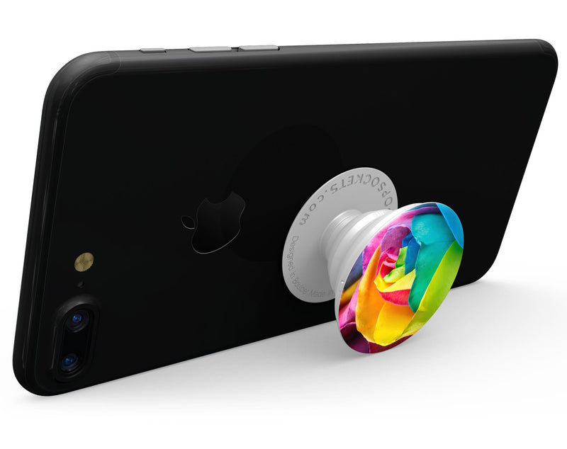 Rainbow Dyed Rose V4 - Skin Kit for PopSockets and other Smartphone Extendable Grips & Stands