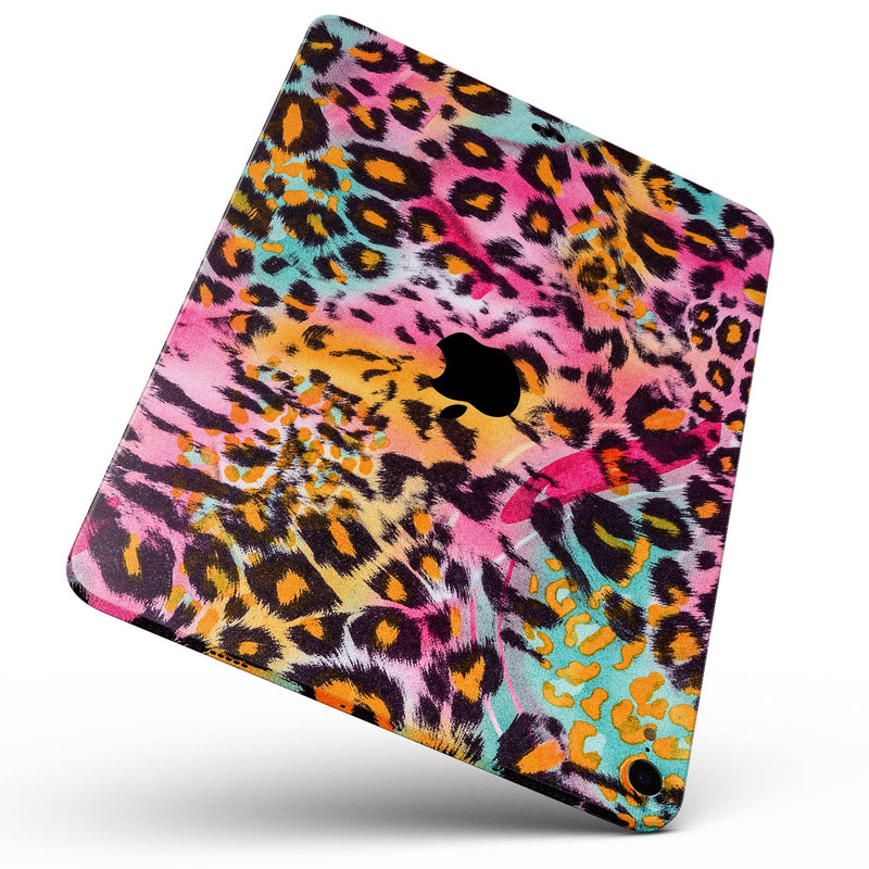 Rainbow Leopard Sherbet - Full Body Skin Decal for the Apple iPad Pro 12.9", 11", 10.5", 9.7", Air or Mini (All Models Available)