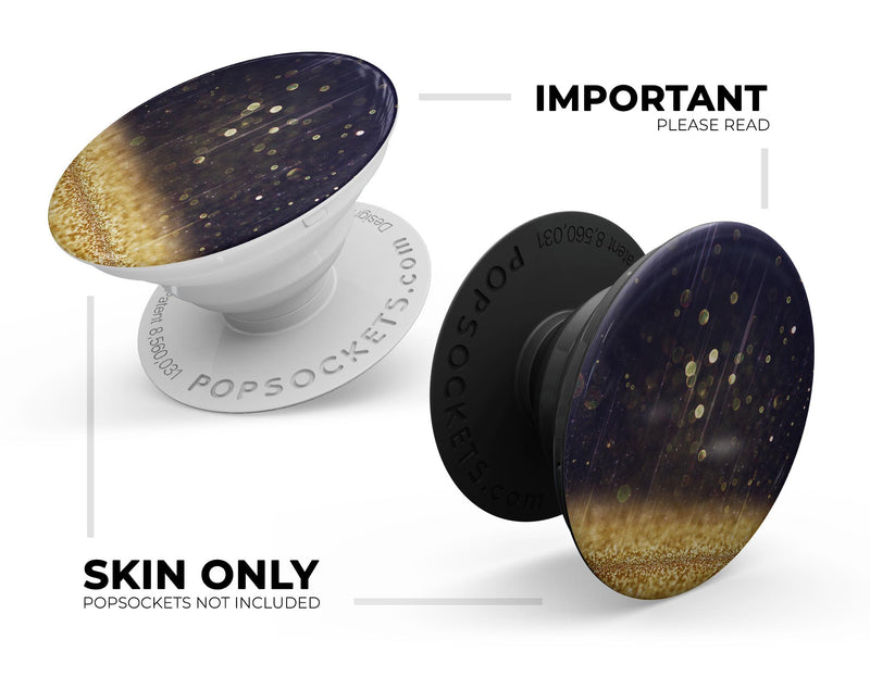 Raining Gold and Purple Sparkle - Skin Kit for PopSockets and other Smartphone Extendable Grips & Stands