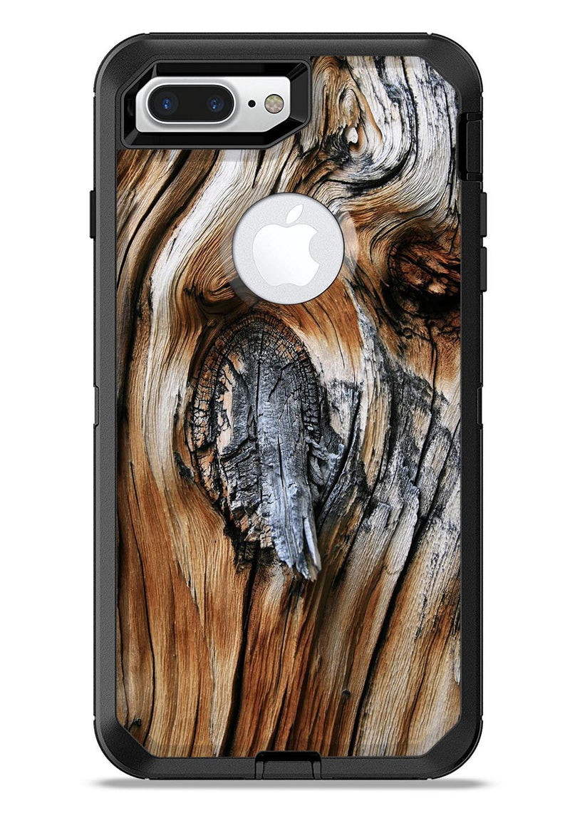 Raw Aged Knobby Wood - iPhone 7 or 7 Plus Commuter Case Skin Kit