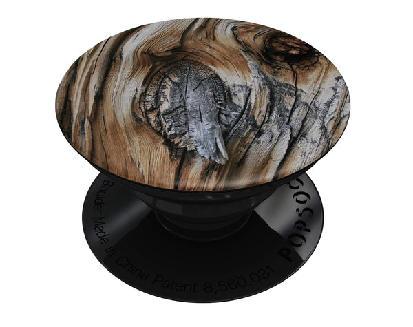 Raw Aged Knobby Wood - Skin Kit for PopSockets and other Smartphone Extendable Grips & Stands