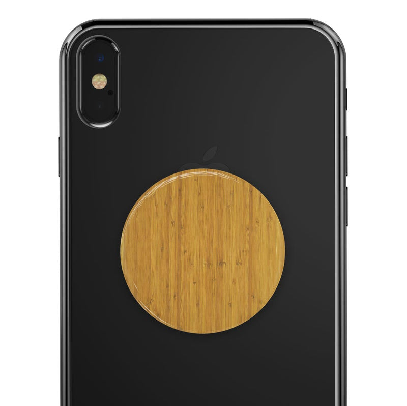 Real Light Bamboo Wood - Skin Kit for PopSockets and other Smartphone Extendable Grips & Stands