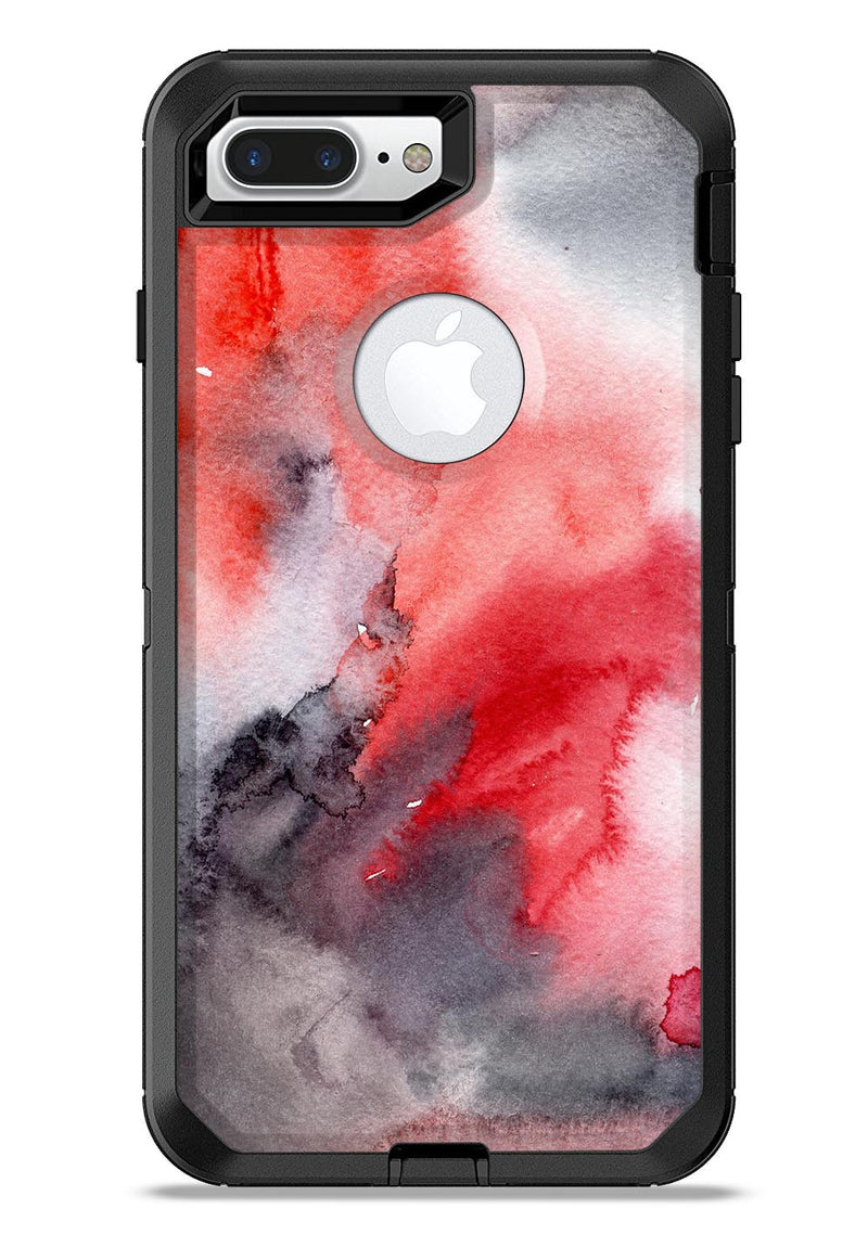 Red Pink 3 Absorbed Watercolor Texture - iPhone 7 or 7 Plus Commuter Case Skin Kit
