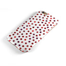 Red Watercolor Dots over White iPhone 6/6s or 6/6s Plus 2-Piece Hybrid INK-Fuzed Case