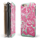 Red and Green Floral Ethnic iPhone 6/6s or 6/6s Plus 2-Piece Hybrid INK-Fuzed Case