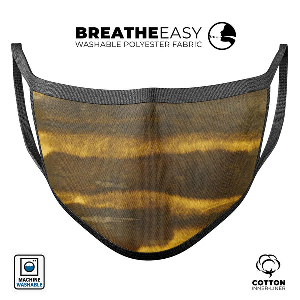 Reflective Golden Forest - Made in USA Mouth Cover Unisex Anti-Dust Cotton Blend Reusable & Washable Face Mask with Adjustable Sizing for Adult or Child