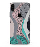 Retro Summer Mint and Coral - iPhone XS MAX, XS/X, 8/8+, 7/7+, 5/5S/SE Skin-Kit (All iPhones Avaiable)