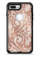 Rose Gold Lace Pattern 14 - iPhone 7 or 7 Plus Commuter Case Skin Kit