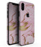 Rose Pink Marble & Digital Gold Frosted Foil V16 - iPhone XS MAX, XS/X, 8/8+, 7/7+, 5/5S/SE Skin-Kit (All iPhones Avaiable)