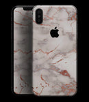 Rose Pink Marble & Digital Gold Frosted Foil V1 - iPhone XS MAX, XS/X, 8/8+, 7/7+, 5/5S/SE Skin-Kit (All iPhones Avaiable)